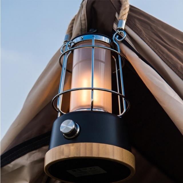  LED herlaaibare lamp kampeerlig hennep kamplantern battery aangedrewe (ESG19024)