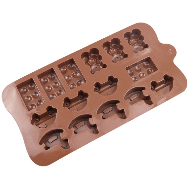 Kleefvrye silikoonsjokoladevorm Herbruikbare rubberbakplaat (ESG17447)