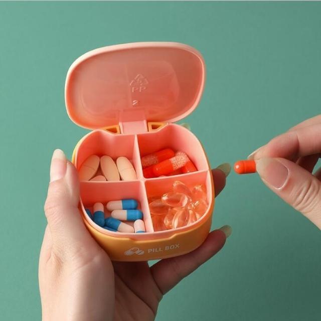 Medisyne Tablet Pille Doos Draagbare Silikoon Pil Case Splitter Organizer (ESG15714)